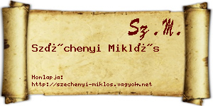 Széchenyi Miklós névjegykártya
